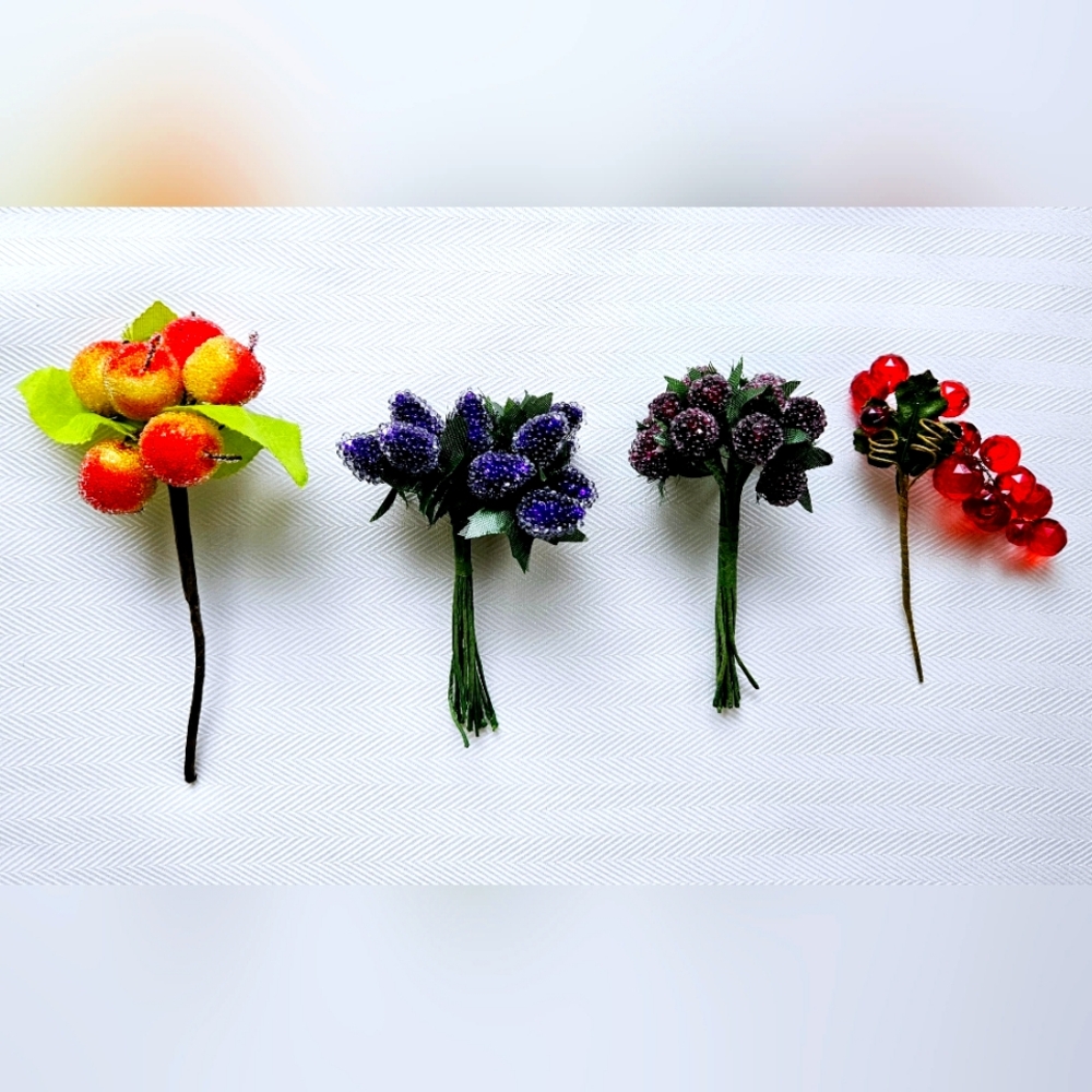 Set of Flowers 💐 Artificial Dried Flower Artificial Glass